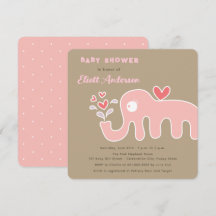 Chica elefante Personalizado rosa caprichoso Baby 