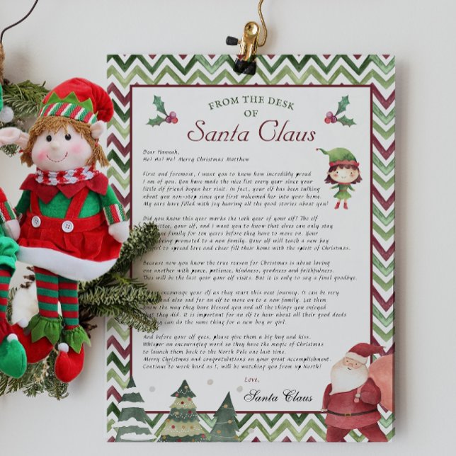 Invitación Chica Elf | Mesa de Navidades de carta de jubilaci (Subido por el creador)