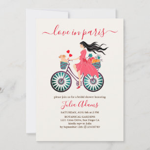 Invitación Chica en bicicleta Otoño Calabazas Despedida de so