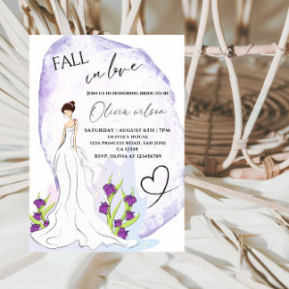 Invitación Chica en la ducha de novia del jardín - Elegante f