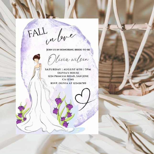 Invitación Chica en la ducha de novia del jardín - Elegante f (Subido por el creador)