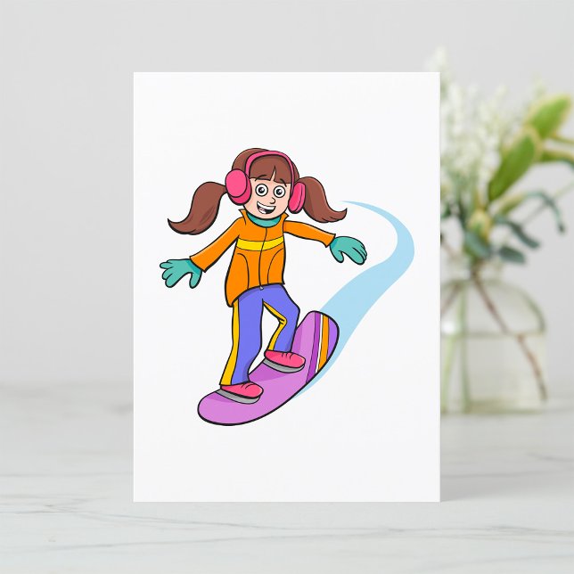 Invitación Chica en snowboard (Subido por el creador)