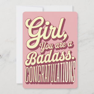 Invitación Chica Eres una Impresionante Vintage Retro Graduac