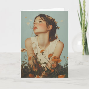 Invitación Chica etéreo en flores silvestres