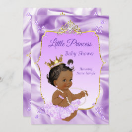 Invitación Chica étnico de Lilac Gold Princess Baby Shower