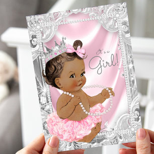 Invitación Chica étnico de princesa afroamericana Baby Shower
