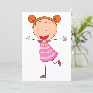 Invitación Chica feliz
