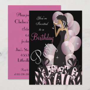 Invitación Chica Fiesta Diva Clásico