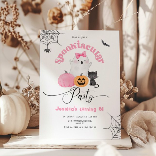 Invitación Chica fiesta traviesa cumpleaños Halloween (Subido por el creador)