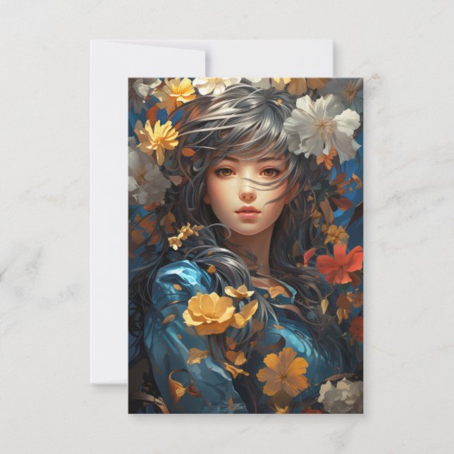 Invitación Chica floral (Anverso)