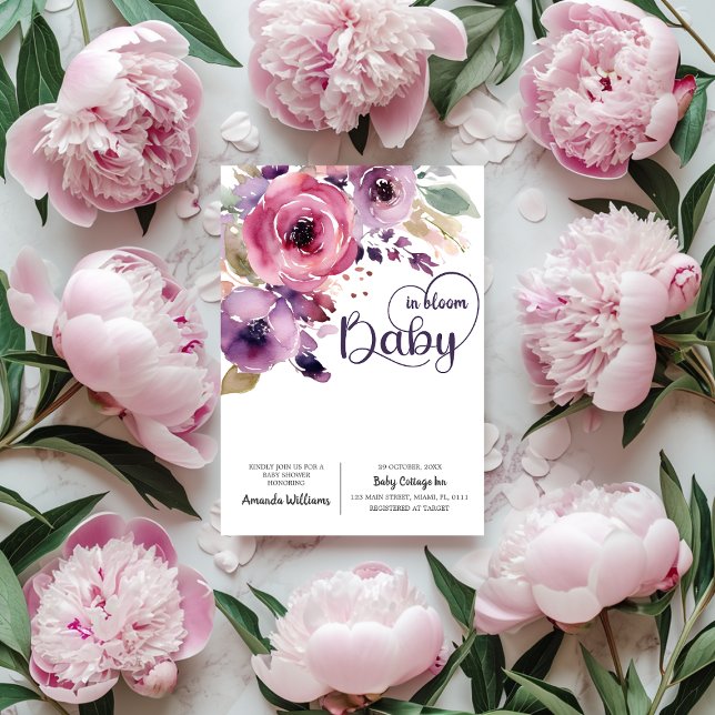 Invitación Chica floral Baby Shower (Subido por el creador)