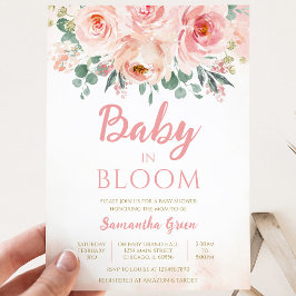 Invitación Chica Floral Bebé en Floración Baby Shower