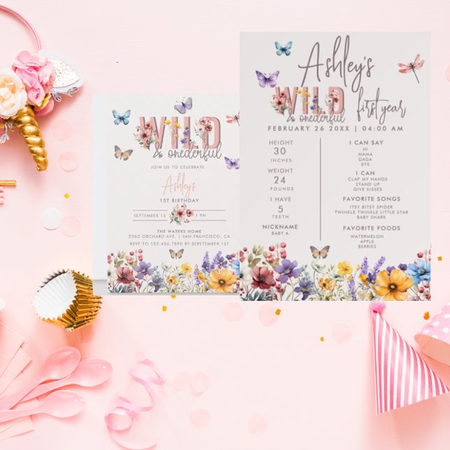 Invitación Chica floral Cumpleaños | Silvestre y maravilloso (Subido por el creador)