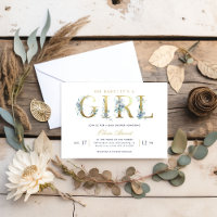 Chica floral de lujo Baby Shower
