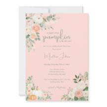 Chica Floral de Otoño Pequña Calabaza Baby Shower
