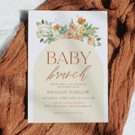 Invitación Chica floral Primavera Boho Baby Brunch
