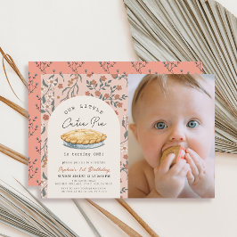Invitación Chica floral rosa Cutie Pie  1er cumpleaños Foto