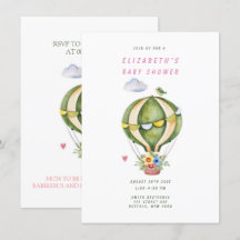 Chica Floral Sage Green Hot Air Balloon  Baby Show