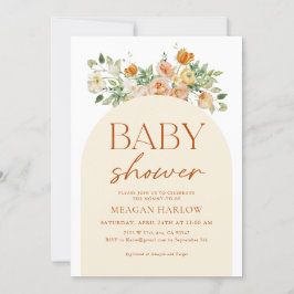 Invitación Chica floral Spring Boho Baby Shower