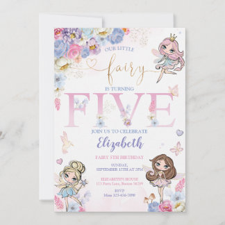Invitación Chica Forestal de los Hados Cumpleaños Magnífico