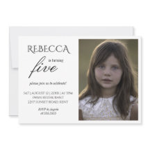 Chica foto simple fiesta de cumpleaños elegante