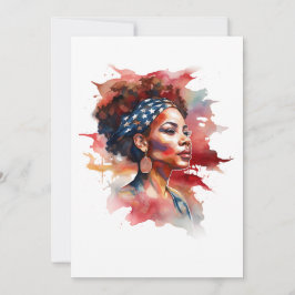 Invitación Chica fuerte historia negra en África