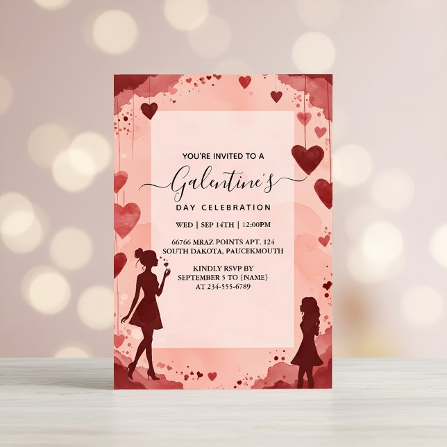 Invitación Chica Galentines Día feriado (Subido por el creador)
