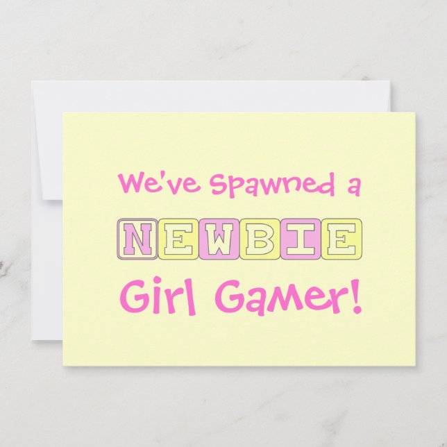 Invitación Chica Gamer Baby Shower (Anverso)