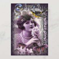 Chica gatsby de la aleta del art déco del damasco