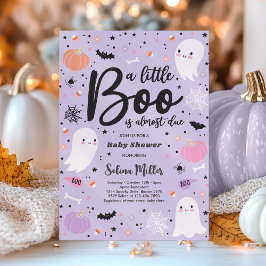 Invitación Chica Ghost Little Boo Se Debe A Halloween Baby Sh