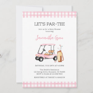 Invitación Chica Golf Baby Shower