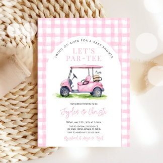 Invitación Chica Golf Let's Par-Tee Tee Time Baby Shower