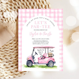 Invitación Chica Golf Vamos a Par-Tee Hora de Salida Baby Sho