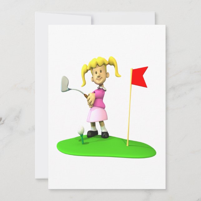 Invitación Chica Golfer (Anverso)