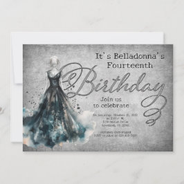 Invitación Chica gótica Cumpleaños