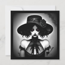 Chica gótico espantado Halloween