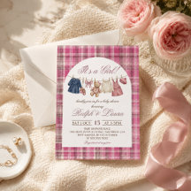 Chica Grandmillennial de Lujo Baby Shower Rosa Oso