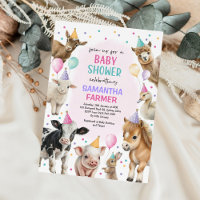 Chica Granja Animales Globos Barnyard Baby Shower