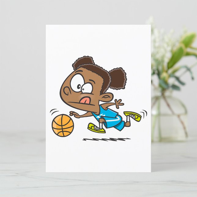 Invitación Chica jugando básquetbol (Subido por el creador)