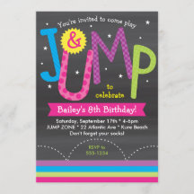 Chica Jump Birthday Party Chalkboard Pink Purple