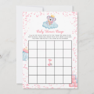 Invitación Chica Koala Bear Baby Shower Bingo Card