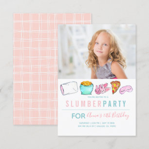 Invitación Chica lindo fiesta de sueño de sueño sobre invitac