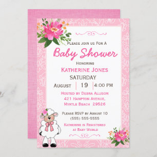 Invitación Chica lindo Lámpara bebé