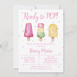 Invitación Chica listo para usar Baby Shower de verano