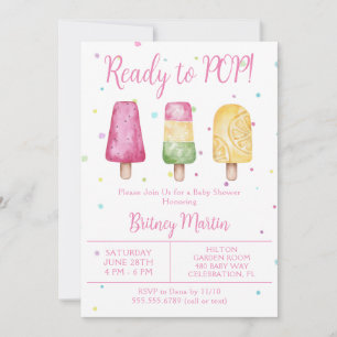 Invitación Chica listo para usar Baby Shower de verano