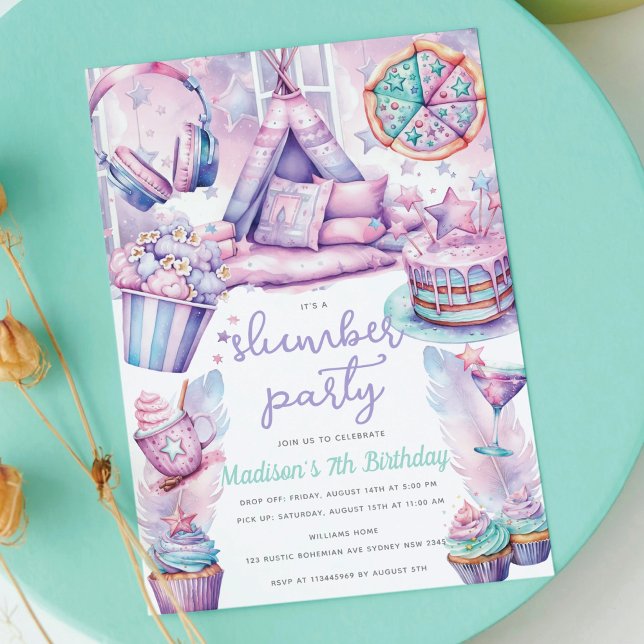 Invitación Chica maderero Fiesta de cumpleaños Pastel Fun (Subido por el creador)