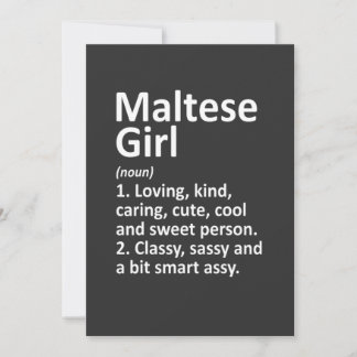 Invitación Chica Maltesa Malta País Hogar Raíces Ascendencia