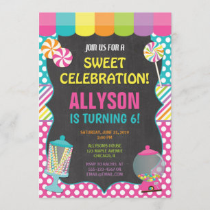 Invitación Chica marchosa del cumpleaños del arco iris del