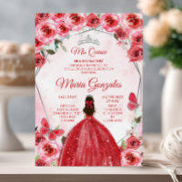 Chica mexicano de Flor Roja Plata Dulce Cumpleaños