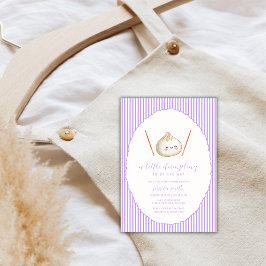 Invitación Chica moderna púrpura Baby Shower de albóndigas as